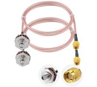 Vecys 2 Piezas SMA Cable SMA Macho a Hembra Caja Impermeable M16 24" /60CM RG316 RF Cable Coaxial para Enrutador Antena Potenciador de señal Adaptador Inalámbrico