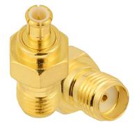 Vecys 2 Piezas SMA Hembra a MCX Macho Adaptador 50 Ohm SMA a MCX RF Adaptador Coaxial para Antena 4G LTE WiFi WLAN Sistema GPS Inalámbrico