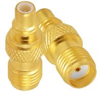 Vecys 2 Piezas SMA Hembra a SMC Macho Adaptador 50 Ohm SMA a SMC RF Adaptador Coaxial para Antena Radio Cable Coaxial