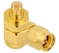 Vecys 2 Piezas SMA Macho a MCX Macho Adaptador 50 Ohm SMA a MCX Adaptador Coaxial RF para Antena 4G LTE WiFi WLAN Sistema GPS Inalámbrico