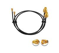 Vecys 2 Piezas U.F.L1 a RP-SMA Hembra Cable Coaxial de Baja Pérdida 12" /30CM U.F.L1 1.37mm Cable Coaxial Pigtail para Routers Inalámbricos Mini PCIE Tarjetas de Red PCI Wi-Fi WAN Repetidor