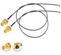 Vecys 2 Piezas U.F.L1 a RP-SMA Hembra de Baja Pérdida de Cable Coaxial 12" /30CM U.F.L1 1.13mm Mini-Coaxial Pigtail Cable para Routers Inalámbricos Mini PCIE Tarjetas de Red PCI Wi-Fi WAN Repetidor