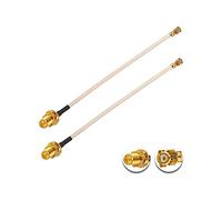 Vecys 2 Piezas U.F.L1 a RP-SMA Hembra de Baja Pérdida de Cable Coaxial 4" /10CM U.F.L1 RG178 Cable Coaxial Pigtail para Routers Inalámbricos Mini PCIE Tarjetas de Red PCI Wi-Fi WAN Repetidor