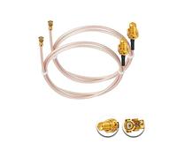 Vecys 2 Piezas U.F.L1 a SMA Hembra Cable Coaxial de Baja Pérdida 20" /50CM U.F.L1 RG178 RF Cable Coaxial Pigtail para Routers Inalámbricos Mini PCIE Tarjetas de Red PCI Wi-Fi WAN Repetidor