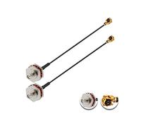 Vecys 2 Piezas U.F.L1 a SMA Hembra Caja Estanca M16 Baja Pérdida Cable Coaxial 2" /5CM U.F.L1 a SMA Hembra 1.13mm Mini-Coaxial Pigtail Cable para Routers Inalámbricos Mini PCIE Tarjetas de Red PCI