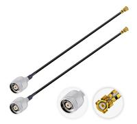 Vecys 2 Piezas U.F.L1 Hembra a RP TNC Macho Conector 50 Ohmios Cable Coaxial RG178 6IN/15CM Cable de Puente de Extensión de Baja Pérdida para Dispositivos Inalámbricos de Antena