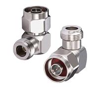 Vecys 2PCS Adaptador de Conector N Tipo N Macho a Tipo N Hembra Adaptador de Cable Coaxial de Angulo Recto de 50 Ohmios para Antena de Radio CB WiFi