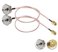 Vecys 2PCS SMA Cable SMA Macho a SMA Hembra Caja Impermeable M20 12" /30CM RG316 RF Cable Coaxial para Enrutador Antena Potenciador de Señal Adaptador Inalámbrico
