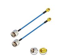 Vecys 2PCS SMA Macho a N Tipo Macho RF Cable Coaxial N Tipo RF Coaxial Pigtail Cable 6 "/15CM RG405 SMA Macho 50 Ohm Baja Pérdida de Cable de Extensión