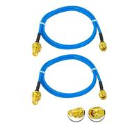 Vecys 2PCS SMA Macho a SMA Hembra RF Cable Coaxial 50 Ohm 20" /50CM RG405 SMA RF Cable Coaxial en Espiral