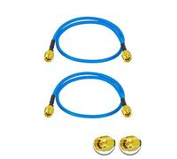Vecys 2PCS SMA Macho a SMA Macho RF Cable Coaxial SMA RF Coaxial Pigtail Cable 12" /30CM RG405 50 Ohm Baja Pérdida de Cable de Extensión