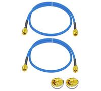 Vecys 2PCS SMA Macho a SMA Macho RF Cable Coaxial SMA RF Coaxial Pigtail Cable 20" /50CM RG402 SMA Macho 50 Ohm Baja Pérdida de Cable de Extensión