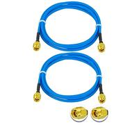 Vecys 2PCS SMA Macho a SMA Macho RF Cable Coaxial SMA RF Coaxial Pigtail Cable 3.3ft/1m RG405 SMA Macho 50 Ohm Baja Pérdida de Cable de Extensión