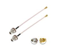 Vecys 2PCS U.F.L1 a N Tipo Hembra Baja Pérdida Cable Coaxial 8" /20CM U.F.L1 RG178 Cable Coaxial Pigtail para Routers Inalámbricos Mini PCIE Tarjetas de Red PCI Wi-Fi WAN Repetidor