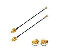 Vecys 2PCS U.F.L1 a RP-SMA Hembra Cable Coaxial de Baja Pérdida 2" /5CM U.F.L1 1.37mm Cable Coaxial Pigtail para Routers Inalámbricos Mini PCIE Tarjetas de Red PCI Wi-Fi WAN Repetidor
