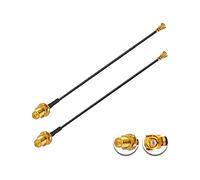Vecys 2PCS U.F.L1 a RP-SMA Hembra Cable Coaxial de Baja Pérdida 8" /20CM U.F.L1 1.37mm Cable Coaxial Pigtail para Routers Inalámbricos Mini PCIE Tarjetas de Red PCI Wi-Fi WAN Repetidor