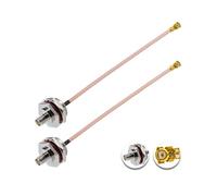 Vecys 2PCS U.F.L1 a RP SMA Hembra Caja Estanca M16 Baja Pérdida Cable Coaxial 6"/15CM U.F.L1 a RP SMA Hembra RG178 Cable Coaxial Pigtail para Routers Inalámbricos Mini PCIE Tarjetas de Red PCI