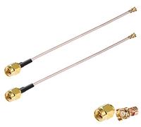 Vecys 2PCS U.F.L1 a SMA Cable Coaxial Macho de Baja Pérdida 6" /15CM U.F.L1 RG178 Cable Coaxial Flexible Para Enrutadores Inalámbricos Mini Tarjetas de Red PCIE Repetidor WAN de Wi-Fi PCI