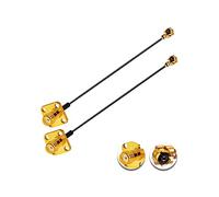 Vecys 2PCS U.F.L1 a SMA Cable U.F.L1 a SMA Hembra Brida Panel de Montaje 1.13mm Mini-Coaxial Pigtail Cable 2" /5CM para Routers Inalámbricos Mini PCIE Tarjetas de Red PCI Wi-Fi WAN Repetidor