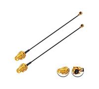 Vecys 2PCS U.F.L1 a SMA Hembra Cable Coaxial de Baja Pérdida 10" /25CM U.F.L1 1.13mm Mini-Coaxial Pigtail Cable para Routers Inalámbricos Mini PCIE Tarjetas de Red PCI Wi-Fi WAN Repetidor