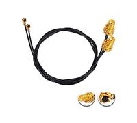 Vecys 2PCS U.F.L1 a SMA Hembra Cable Coaxial de Baja Pérdida 20" /50CM U.F.L1 1.13mm Mini-Coaxial Pigtail Cable para Routers Inalámbricos Mini PCIE Tarjetas de Red PCI Wi-Fi WAN Repetidor