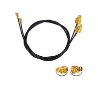 Vecys 2PCS U.F.L1 a SMA Hembra Cable Coaxial de Baja Pérdida 20" /50CM U.F.L1 1.37mm Mini-Coaxial Pigtail Cable para Routers Inalámbricos Mini PCIE Tarjetas de Red PCI Wi-Fi WAN Repetidor