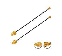 Vecys 2PCS U.F.L1 a SMA Hembra Cable Coaxial de Baja Pérdida 4" /10CM U.F.L1 1.37mm Mini-Coaxial Pigtail Cable para Routers Inalámbricos Mini PCIE Tarjetas de Red PCI Wi-Fi WAN Repetidor