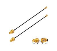 Vecys 2PCS U.F.L1 a SMA Hembra Cable Coaxial de Baja Pérdida 8" /20CM U.F.L1 1.37mm Mini-Coaxial Pigtail Cable para Routers Inalámbricos Mini PCIE Tarjetas de Red PCI Wi-Fi WAN Repetidor
