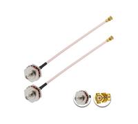 Vecys 2PCS U.F.L1 a SMA Hembra Caja Estanca M16 Baja Pérdida Cable Coaxial 4" /10CM U.F.L1 a SMA Hembra RG178 Cable Coaxial Pigtail para Routers Inalámbricos Mini PCIE Tarjetas de Red PCI
