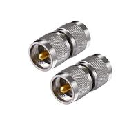 Vecys 2PCS UHF Adaptadores PL-259 UHF Macho a Macho Adaptador de Cable Coaxial SO-239 Conector para Radioaficionados