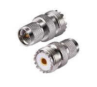 Vecys 2PCS UHF Adaptadores PL-259 UHF Macho a SO-239 Hembra Adaptador de Cable Coaxial para Radioaficionados