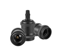 Vecys 3 Piezas Portalámparas Vintage Bronce E27 Casquillos para Bombillas Adaptadores Adaptador portalámparas retro Edison para Iluminación de Bricolaje（Negro）