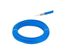 Vecys 49.2ft/15m RG402 Cable Coaxial RF Semiflexible RG402 .141" Cable con Cubierta Azul FEP