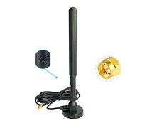 Vecys - Antena 4G LTE Adaptador SMA 15DBi GSM/3G / 4G Omnidireccional para Exterior a Interior, Antena 4G Base magnética de Cable 3M RG174 Compatible con el Router 4G LTE