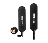 Vecys 4G LTE Antena RP SMA Conector Macho 12dBi 4G/5G Antena de Barra de Pegamento Omnidireccional de Alta Ganancia 600-6000Mhz (Negro, 2 PCS)