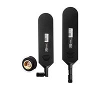 Vecys 4G LTE Antena SMA Conector Macho 12dBi 4G/5G Antena de Barra de Pegamento Omnidireccional de Alta Ganancia 600-6000Mhz (Negro, 2 PCS)