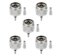 Vecys 5PCS N Macho Conectores 50 Ohm N Macho Crimp RF Coaxial Conector Enchufe para RG174 RG316 RG178 Baja pérdida Coaxial Cable