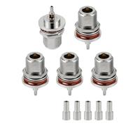 Vecys 5PCS N Pasamuros Hembra Crimp RF Conectores 50 ohm N Hembra Jack RF Coaxial Conector Adaptador para RG316 RG174 RF Coaxial Cable