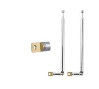 Vecys 7 Sección Telescópica Portátil FM Dab Radio Antena para VHF/UHF Stereo DVB-T TV Recepción(2 PCS)