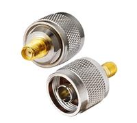 Vecys - Adaptador SMA Tipo N Adaptador SMA Hembra a Macho Tipo N para Cable Antena Wi-FI Router WiFi inalámbrico WLAN (2 Piezas)
