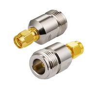 Vecys Adaptador SMA Tipo N Adaptador SMA Macho a Hembra Tipo N para Cable Antena Wi-FI Router WiFi Inalámbrico WLAN (2 Piezas)
