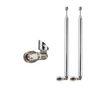 Vecys Antena de Radio Telescópica de 8 Secciones con Conector SMA Macho de Repuesto 735 cm para Receptor de Radio Estéreo Am/FM de TV (2PCS)