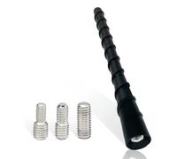 Vecys Antena de Techo Universal Antena Coche 18,1 cm Reemplazo FM/Am con Adaptadores (M4, M5, M6) Varilla Corta para Adaptador de Coche Radio Ajuste FM Am Negro