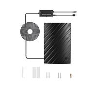 Vecys Antena de TV para Smart TV Antena de Digital Interior de 25dBi con Amplificador USB Antena DVB-T2 Doméstica de 500 Millas Soporte de Cable Coaxial RG174 5m/16.4ft Compatible con 4K 720p 1080p