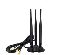 Vecys Antena WiFi 2.4G / 5.8G Doble Frecuencia 6 dBi Amplificador de Señal Omnidireccional MIMO Base Magnética Adaptador RP-SMA 2 m 6.6 Pies para PCIE Antena de Tarjeta WLAN Enrutador de Red