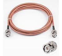 Vecys BNC Macho a BNC Macho Cable 50ohm BNC Macho a Macho RG400 Cable de Puente Coaxial RF 10ft/3m para Antenas RF Radioaficionado de Mano