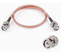 Vecys BNC Macho a BNC Macho Cable 50ohm BNC Macho a Macho RG400 Cable de Puente Coaxial RF 20"/50cm para Antenas RF Radioaficionado de Mano