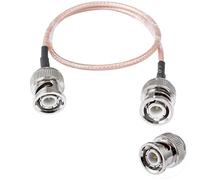 Vecys BNC Macho a BNC Macho Cable 50ohm RG316 RF Cable de Puta de Coleta Coaxial 20"/50cm para Antenas RF Radioaficionado Portátil
