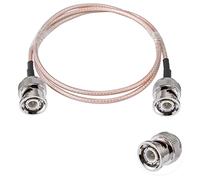 Vecys BNC Macho a BNC Macho Cable 50ohm RG316 RF Cable de Puta de Coleta Coaxial 23.6"/60cm para Antenas RF Radioaficionado Portátil