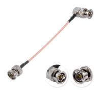 Vecys BNC Macho a BNC Macho Cable en ángulo Recto 75ohm BNC Macho a Macho en ángulo Recto HD-SDI RG179 RF Coaxial Cable de Puente Coleta 12"/30cm para Cámara VCR Marine CB Radio CCTV Monitor
